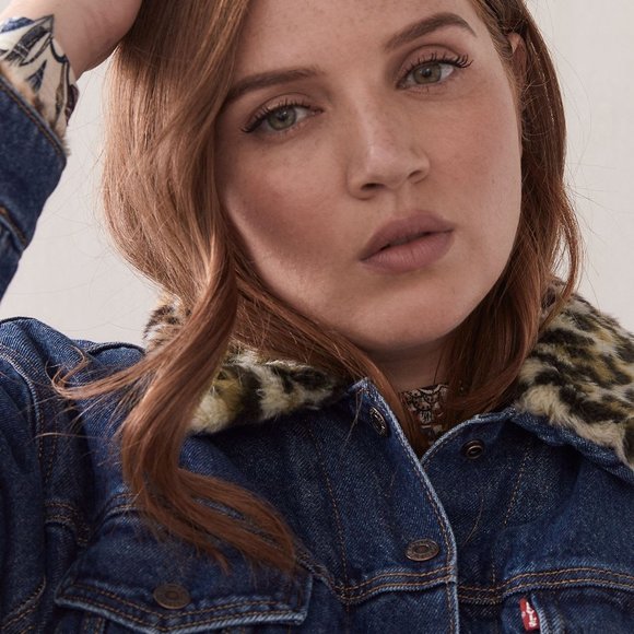 Levi's Jackets & Blazers - Levis | Ex Boyfriend Leopard Sherpa Lined Jean Jacket